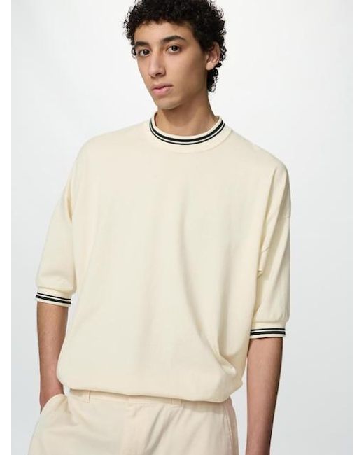Uniqlo Natural 100% Supima Cotton Oversized T-Shirt for men