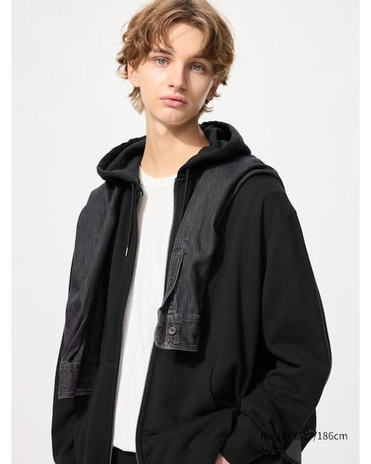 Uniqlo Kapuzenjacke in Black für Herren