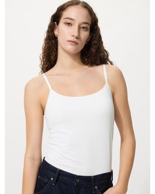 Uniqlo White Airism Camisole Bra Top
