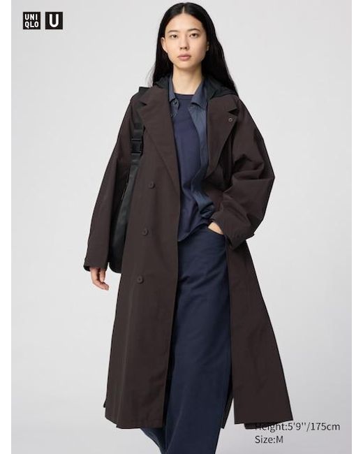 Uniqlo Blue Single Breasted Long Coat