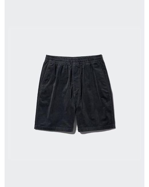 Uniqlo Blue Easy Stretch Shorts (Corduroy) for men
