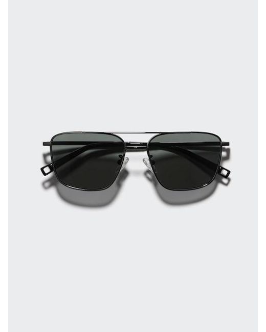 Uniqlo Black Sunglasses (Double Bridge, Metal) for men