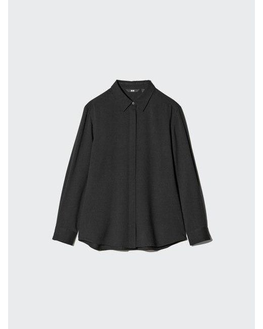 Uniqlo Rayon Blouse in het Black