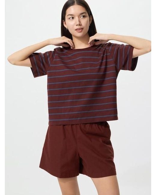 Uniqlo Red Cotton Easy Shorts