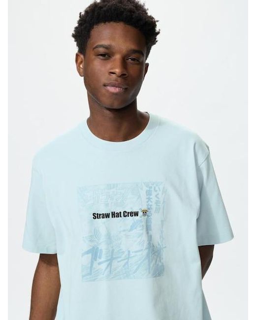 Uniqlo White Manga 100Th Ut Graphic T-Shirt (One Piece) for men