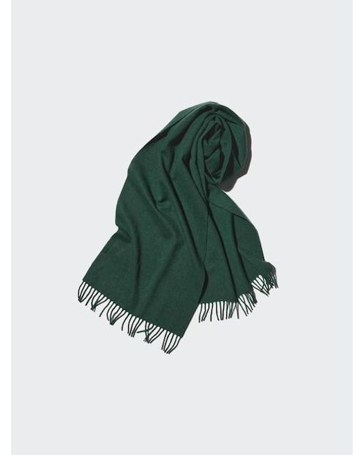 Uniqlo Green 100% Cashmere Scarf for men