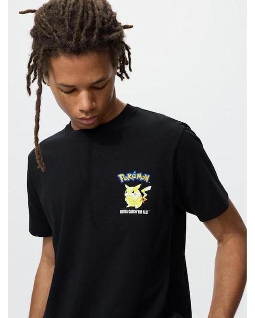 Uniqlo Black Pokémon Ut Graphic T-Shirt for men
