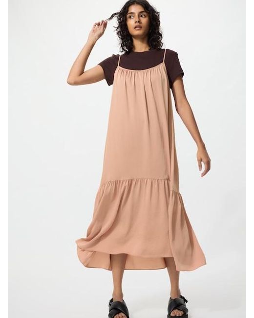 Uniqlo Natural Tiered Camisole Dress