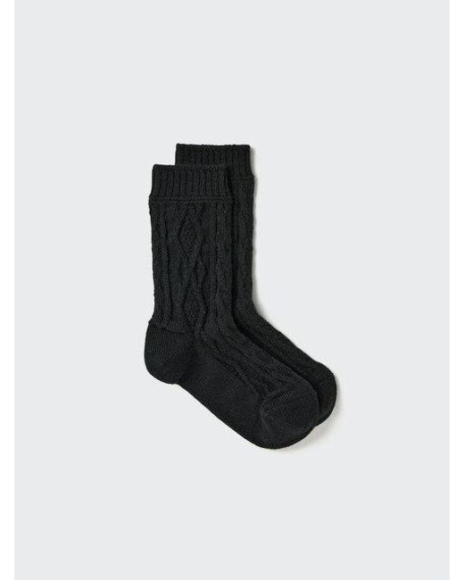 Uniqlo Black Heattech Socks (Cable)