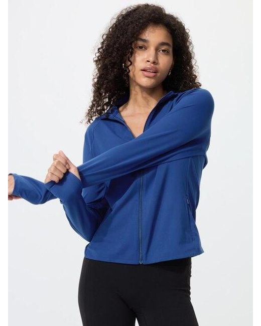 Uniqlo Blue Ultra Stretch Active Full-Zip Jacket