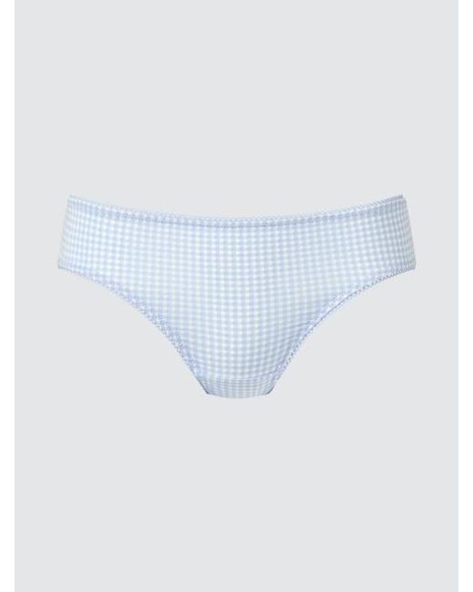 Uniqlo Blue Briefs (Mid Rise, Gingham)
