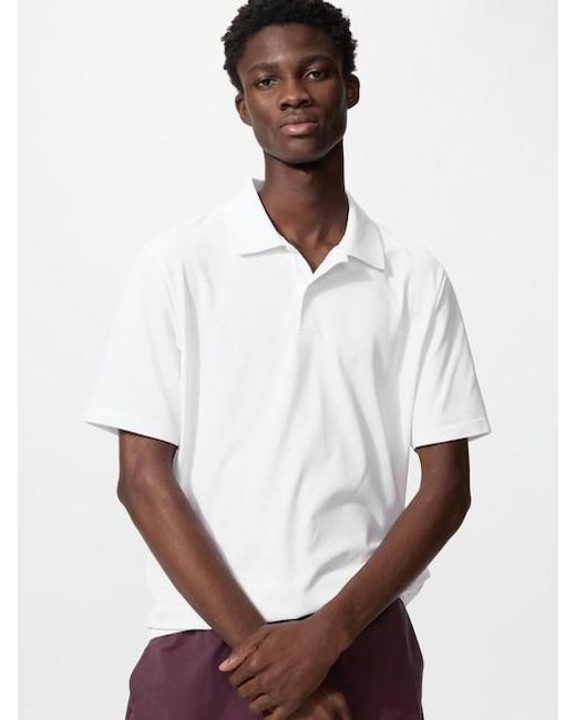 Uniqlo White Dry-Ex Polo Shirt for men