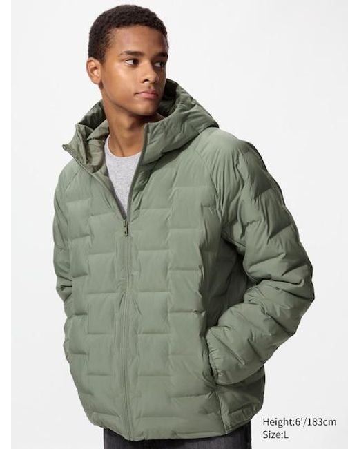 Uniqlo Puffertech Parka in het Green voor heren