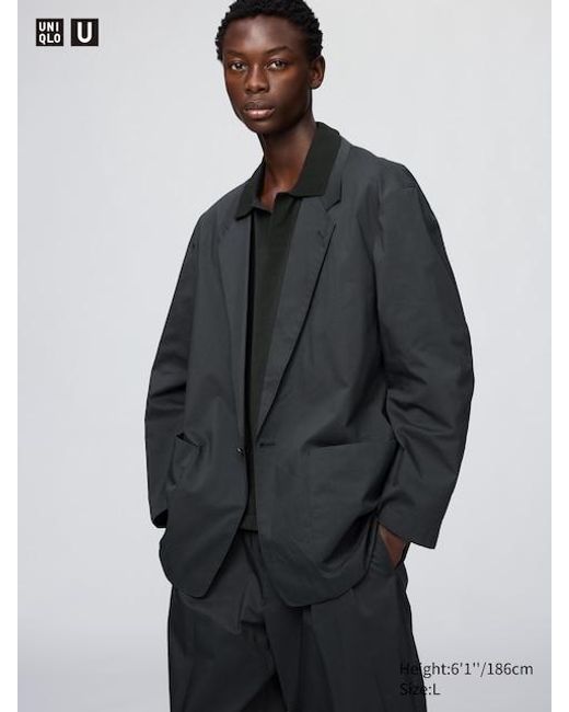 Uniqlo Gray Relaxed Jacket for men