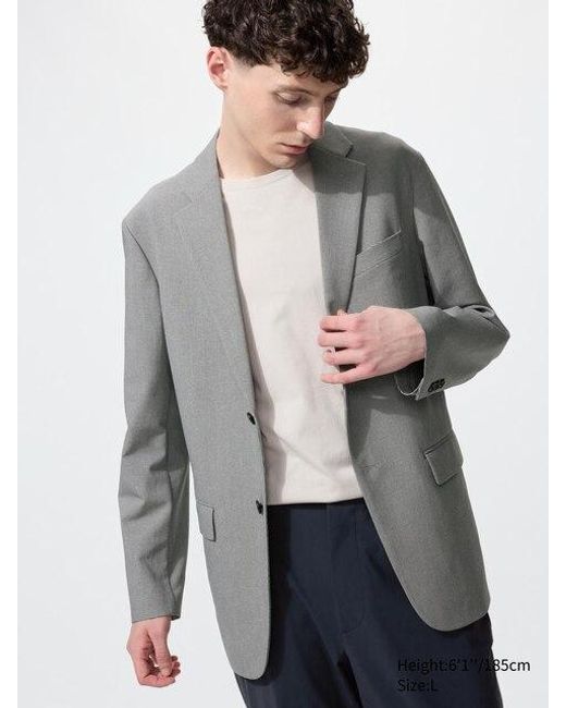 Uniqlo Gray Airsense Jacket (Patterned) for men