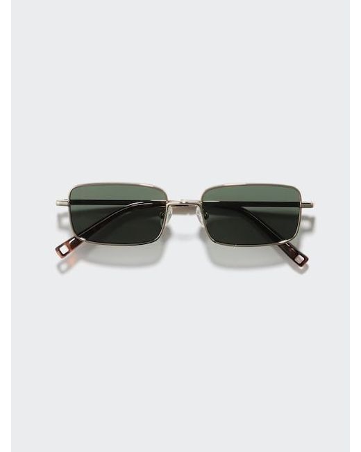 Uniqlo Black Sunglasses (Rectangle, Metal) for men