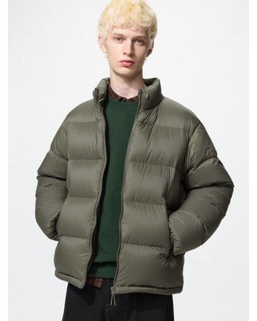 Uniqlo Light Down Jack (Volume) in het Green