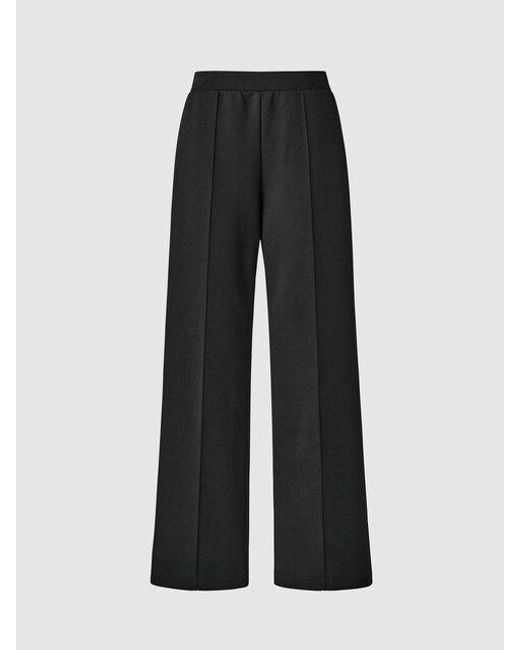 Uniqlo Black Sweat Straight Trousers (Shorter)