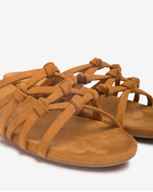 Sandales Plates Avec Nœuds Cris_Ks Unisa en coloris Brown