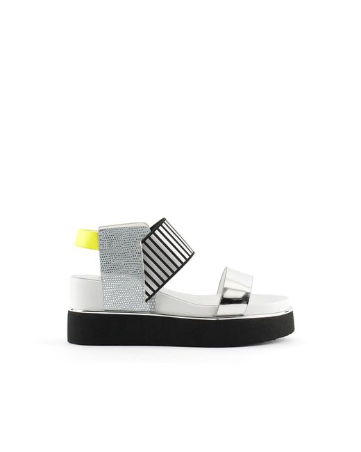 United Nude Leather Rico Sandal in Silver ii (Metallic) - Lyst