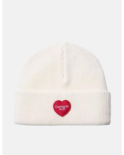 Carhartt White Wip Heart Beanie Hat for men