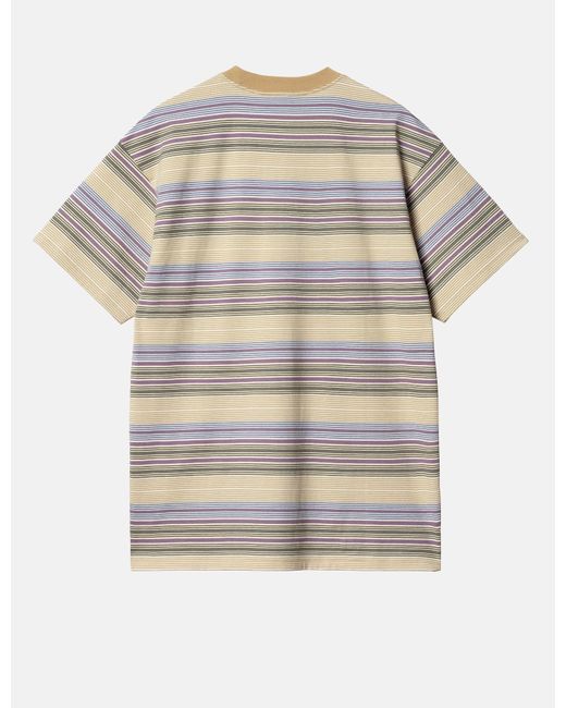Carhartt Gray Wip Coby Stripe T-shirt (loose) for men
