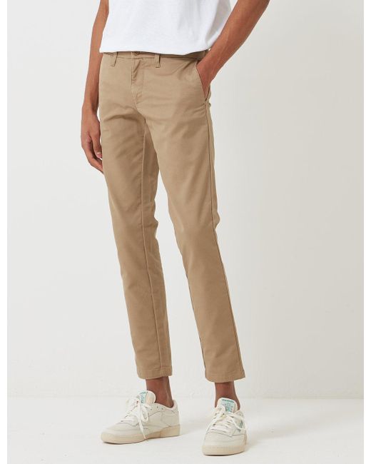 Carhartt Leather Wip Sid Pant Chino (slim) in Khaki Leather ...