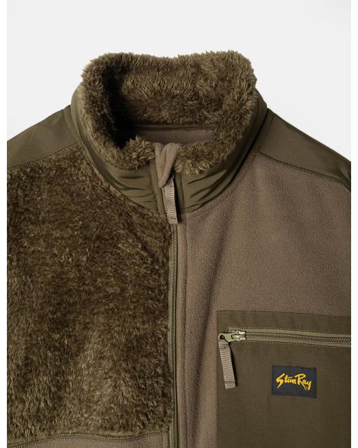 Stan Ray Green Patchwork Fleece Jacket for men