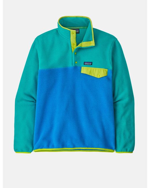 Patagonia Blue Lightweight Synch Snap-t Fleece Pullover for men