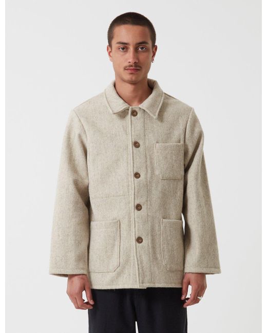Le Laboureur Natural Burel Wool Work Jacket for men