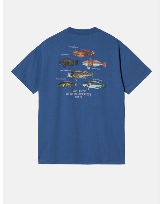Carhartt Blue Wip Fish T-shirt (loose) for men