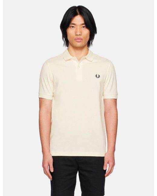 Fred Perry M6000 Plain Polo Shirt in White for Men | Lyst UK