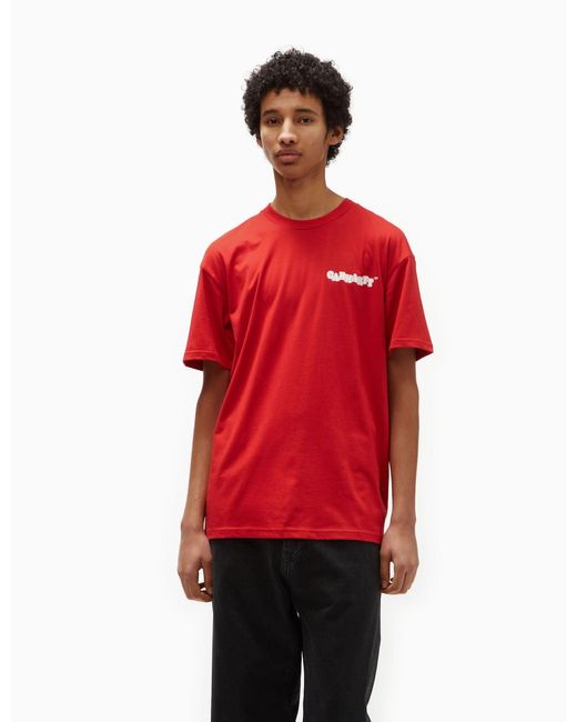 Carhartt Red Wip Fast Food T-shirt (loose) for men