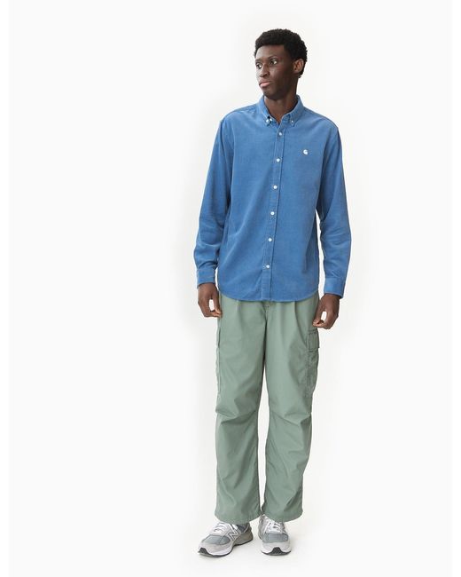 Carhartt Blue Wip Madison Fine Cord Shirt (regular) for men