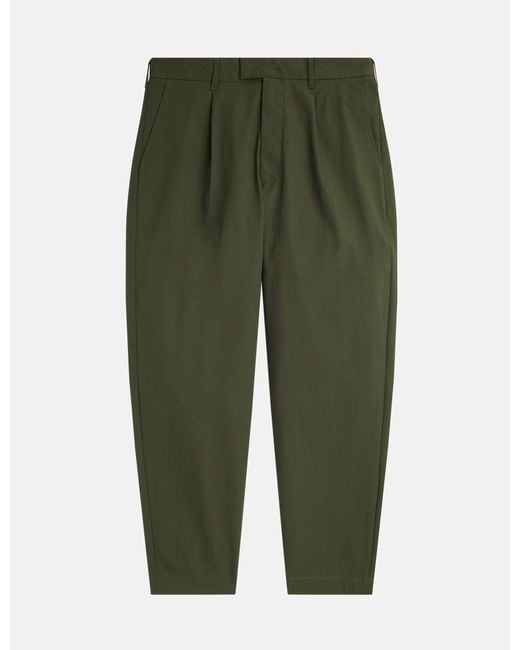 Fred Perry Green Tapered Trousers (tapered) for men