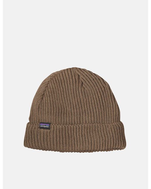 Patagonia Brown Fishermans Rolled Beanie Hat for men
