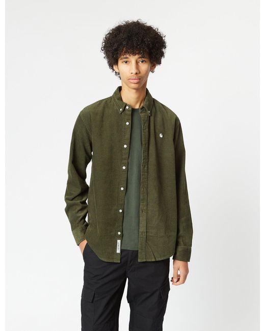 Carhartt Green Wip Madison Shirt (fine Cord) for men