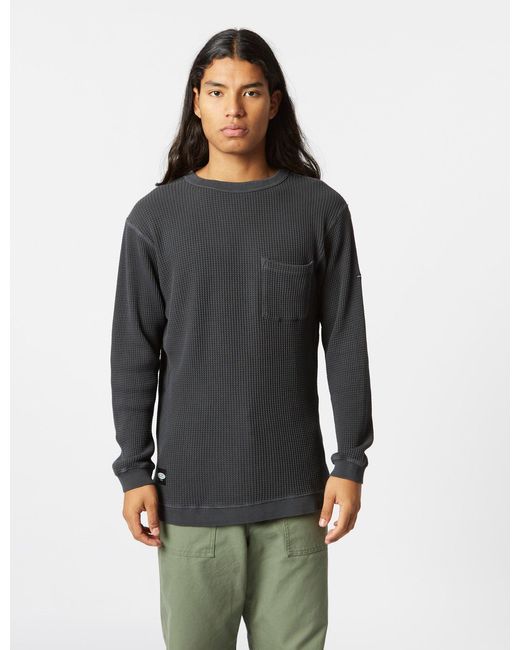 Manastash Gray Heavy Snug Thermal Long Sleeve T-shirt for men