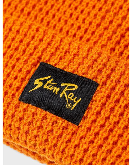 Stan Ray Orange Waffle Knit Beanie for men