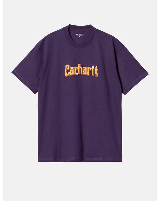 Carhartt Purple Wip Spin Script T-shirt (loose) for men