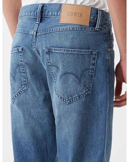 Blue Loose New Mens Edwin ED-45 Kingston Loose Tapered Jeans