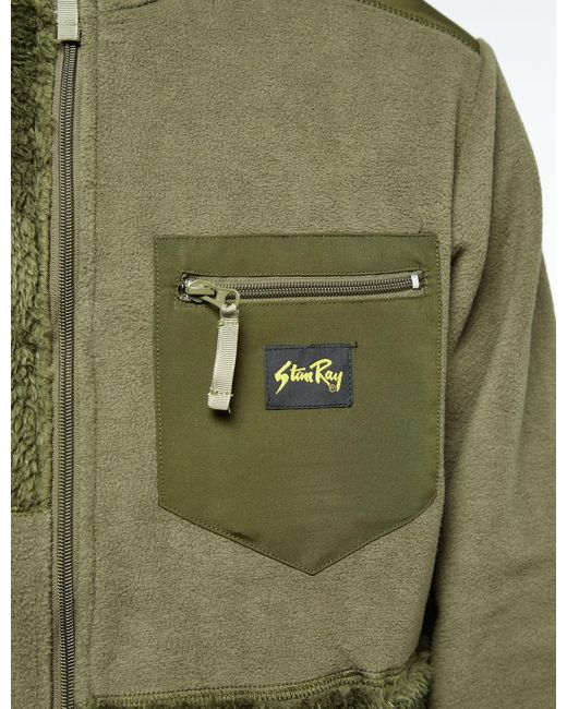 Stan Ray Green Patchwork Fleece Jacket for men
