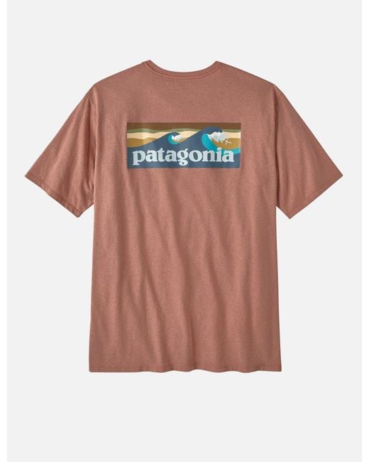 Patagonia Pink Boardshort Logo Pocket T-shirt for men