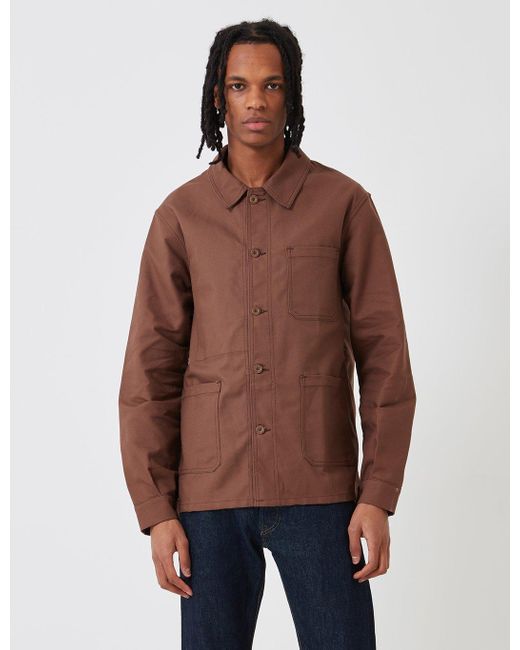 Le Laboureur Brown Cotton Work Jacket for men