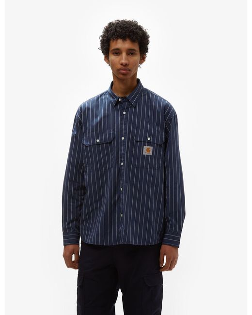 Carhartt Blue Wip Orlean Stripe Shirt for men