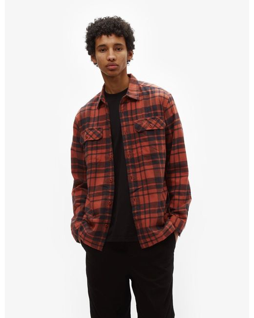 Patagonia Red Fjord Flannel Ice Caps Shirt (organic) for men