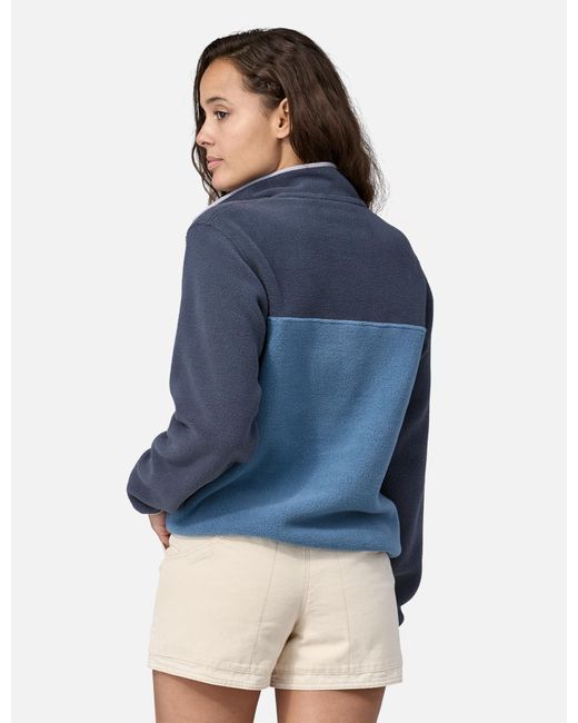 Patagonia Blue Lw Synch Snap-t Fleece Pullover