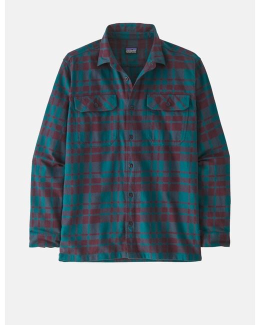 Patagonia Blue Fjord Flannel Ice Caps Shirt (organic) for men