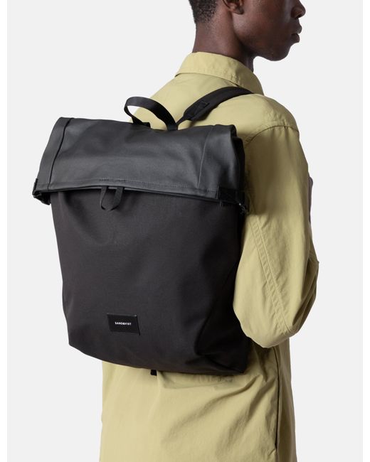Sandqvist Black Alfred Backpack for men