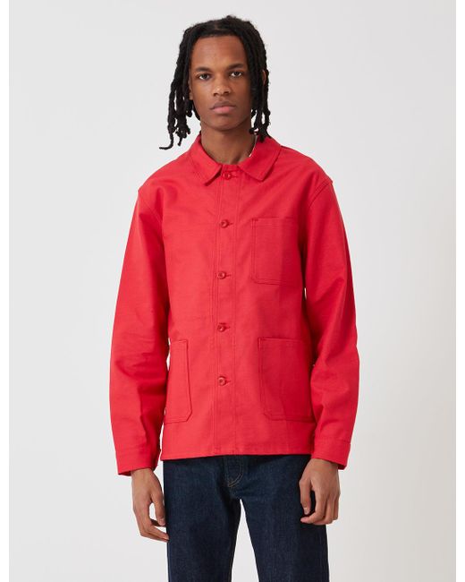 Le Laboureur Red Cotton Work Jacket for men